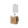 Mobile Bagno Sospeso Zaffiro 2 Ante 55 Cm Rovere Naturale