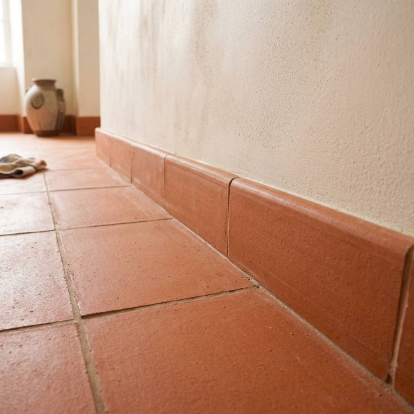 Battiscopa In Cotto 9x30 Idrorepellente Arrotato Presild Domus Linea