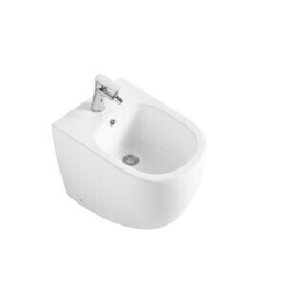 Bidet Filo Muro Bianco In Ceramica 52X36X42 Cm Earth