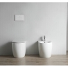 Vaso WC Filo Muro Rimless In Ceramica 52x36x42 Cm Bianco Earth