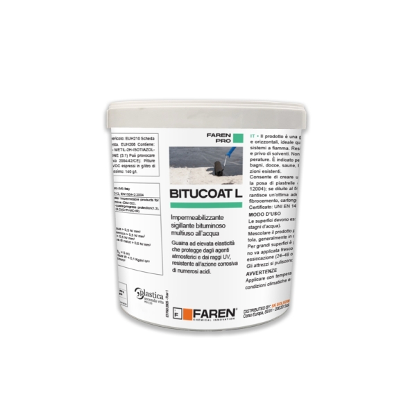 Impermeabilizzante Bituminoso Sigillante Multiuso All'Acqua BITUCOAT L Faren - 20 Kg