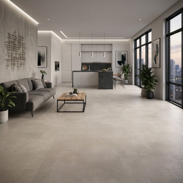 Pavimento 60x120 Cm In Gres Porcellanato Finitura Matt Cementi Beige