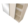 Armadio 200x207h Cm 2 Ante Scorrevoli Con Specchio Tortora Arsala