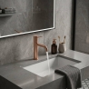 Miscelatore Per Lavabo In Ottone Oro Rosa Spazzolato Smooth Rubicer