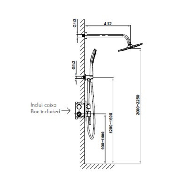 Set Doccia 3 Pezzi Ad Incasso Oro Rosa Spazzolato Smooth Rubicer