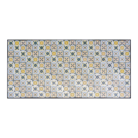 Tavolo Da Esterno 100x200 Cm Con Top In Maioliche E Struttura In Ferro Amalfi