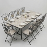 Tavolo Da Esterno 100x200 Cm Con Top In Maioliche E Struttura In Ferro Amalfi