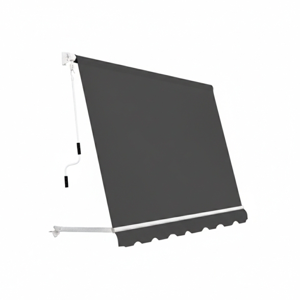 Tenda Da Sole Sangiorgio 100x250 A Caduta Senza Cassonetto Con Braccetti Telo Antracite