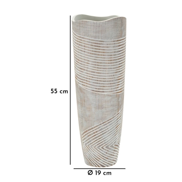Vaso Resina Woody Cm Ø 19X55