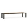 Tavolo Da Esterno In Alluminio Piano In Teak Allungabile 110x253/384 Cm Cameron Antracite Bizzotto