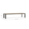Tavolo Da Esterno In Alluminio Piano In Teak Allungabile 110x253/384 Cm Cameron Antracite Bizzotto