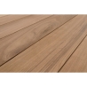 Tavolo Da Esterno In Alluminio Piano In Teak Allungabile 110x253/384 Cm Cameron Bianco Bizzotto
