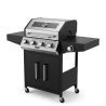 Barbecue A Gas E Pietra Lavica 4 Fuochi Coperchio Con Vetro Ke Grill GTO895-0441-B