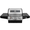 Barbecue A Gas E Pietra Lavica 4 Fuochi Coperchio Con Vetro Ke Grill GTO895-0441-B