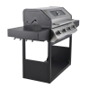 Barbecue A Gas E Pietra Lavica 4 Fuochi Coperchio Con Vetro Ke Grill GTO895-0441-B