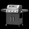Barbecue A Gas E Pietra Lavica 4 Fuochi Coperchio Con Vetro Ke Grill GTO895-0441-B