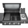 Barbecue A Gas E Pietra Lavica 4 Fuochi Coperchio Con Vetro Ke Grill Master Steak