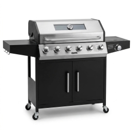 Barbecue A Gas E Pietra Lavica 6 Fuochi Coperchio Con Vetro Ke Grill GTO895-0461-B