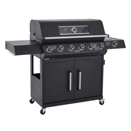 Barbecue A Gas E Pietra Lavica 6 Fuochi Coperchio Con Vetro Ke Grill Master Steak