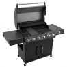 Barbecue A Gas E Pietra Lavica 6 Fuochi Coperchio Con Vetro Ke Grill Master Steak