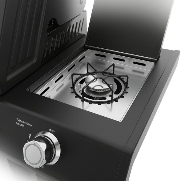 Barbecue A Gas E Pietra Lavica 6 Fuochi Coperchio Con Vetro Ke Grill Master Steak