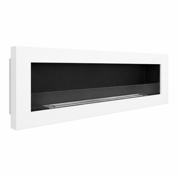 Camino a bioetanolo da incasso parete biocamino 120x40 LIVORNO 120 Bianco