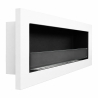Camino a bioetanolo da incasso parete biocamino 120x40 LIVORNO 120 Bianco