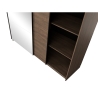 Armadio 200x207h Cm 2 Ante Scorrevoli Con Specchio Arsola Noce