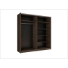 Armadio 200x207h Cm 2 Ante Scorrevoli Con Specchio Arsola Noce