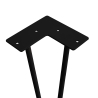 Gambe da tavolo 40 cm Hairpin a 2 aste  in acciaio verniciato nero