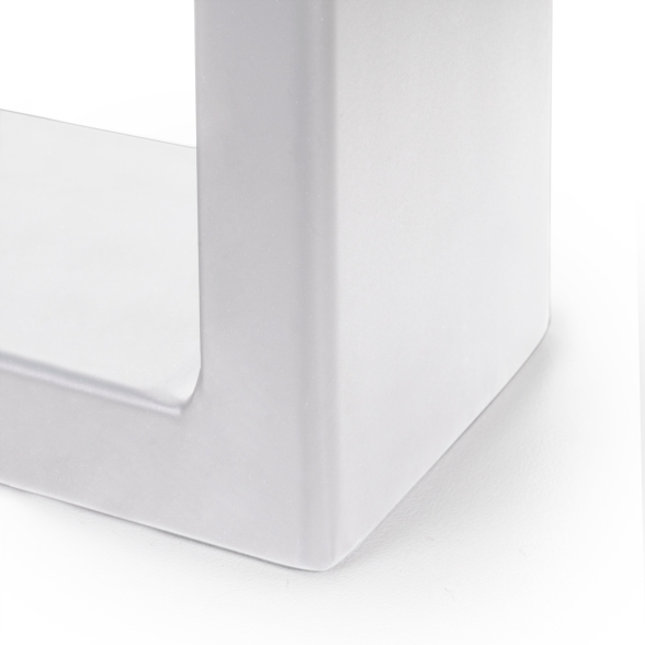 Gambe da tavolo Square rettangolari 72x60 cm in acciaio verniciato bianco