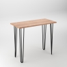 Piano d'appoggio finitura rovere per tavolo 90x50 cm in legno