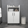 Mobile Multiuso Bagno/Cucina 2 Ante 60x35x92 Con Rotelle Lukas Bianco
