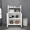 Mobile Multiuso Bagno/Cucina 2 Ante 60x35x92 Con Rotelle Lukas Bianco