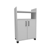 Mobile Multiuso Bagno/Cucina 2 Ante 60x35x92 Con Rotelle Lukas Bianco