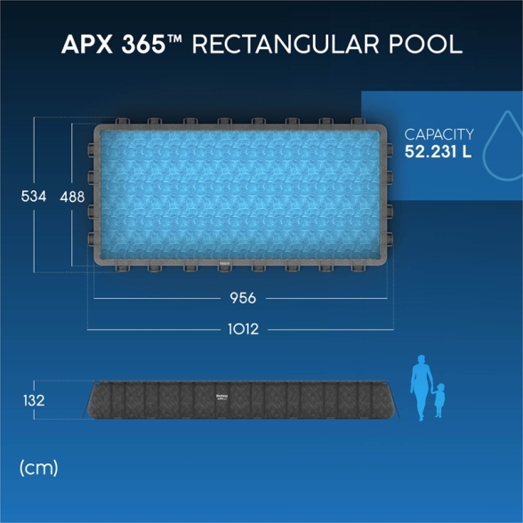Piscina Fuori Terra 956x488x132 APX 365 Bestway - 561KJ