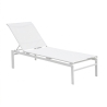 Lettino Prendisole In Acciaio 60x189x34 Cm Reclinabile Spring Bianco