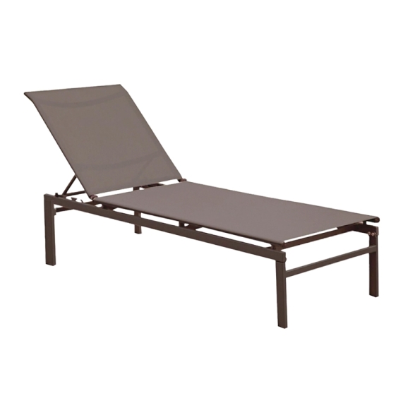 Lettino Prendisole In Acciaio 60x189x34 Cm Reclinabile Spring Taupe