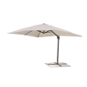 Ombrellone 3x3 In Alluminio Palo Laterale Moka Telo Ecru Park Airvent