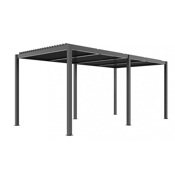 Pergola Bioclimatica In Alluminio 3x6 Con Lamelle In Alluminio Antracite