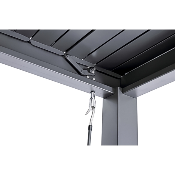 Pergola Bioclimatica In Alluminio 3x6 Con Lamelle In Alluminio Antracite