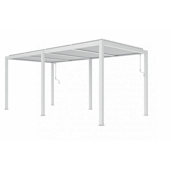 Pergola Bioclimatica In Alluminio 3x6 Con Lamelle In Alluminio Bianca
