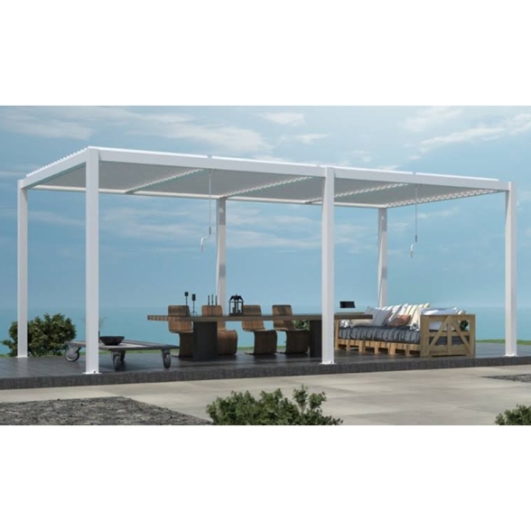Pergola Bioclimatica In Alluminio 3x6 Con Lamelle In Alluminio Bianca