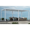 Pergola Bioclimatica In Alluminio 3x6 Con Lamelle In Alluminio Bianca