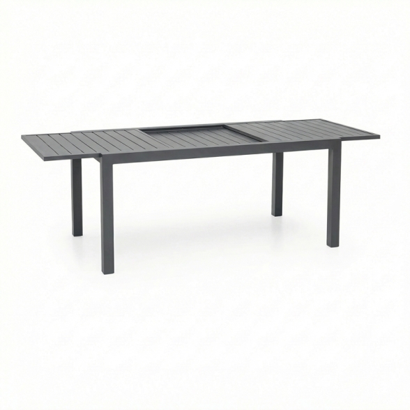 Tavolo In Alluminio Allungabile Da Esterno 100x200-300 Cm Ever Antracite