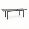 Tavolo In Alluminio Allungabile Da Esterno 100x200-300 Cm Ever Antracite