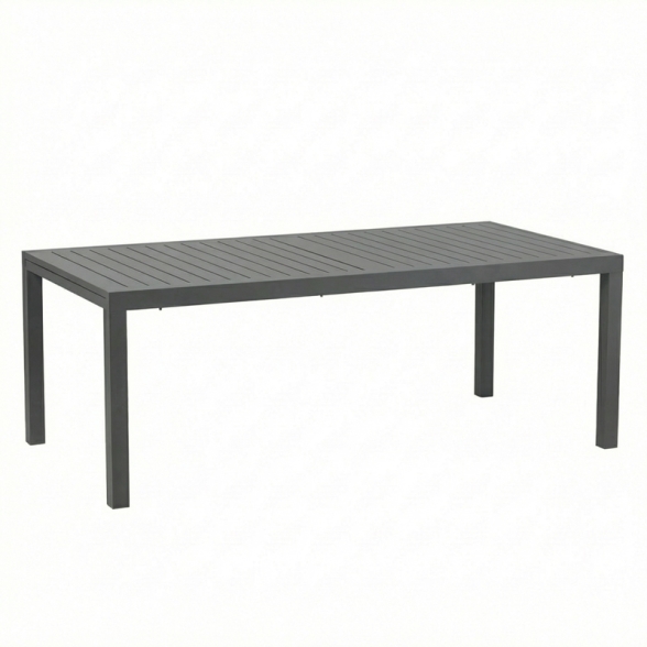 Tavolo In Alluminio Allungabile Da Esterno 100x200-300 Cm Ever Antracite