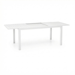 Tavolo In Alluminio Allungabile Da Esterno 100x200-300 Cm Ever Bianco