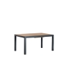 Tavolo In Alluminio Allungabile Effetto Legno 100x200-300 Cm Antracite