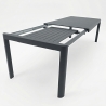 Tavolo In Alluminio Allungabile Telescopico 100x230-300 Cm Telex Antracite